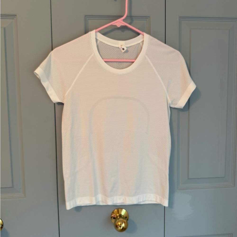 Lululemon Athletica White Mesh Top
